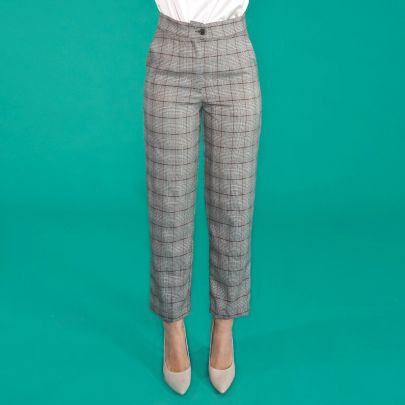 Pantalone in tessuto scozzese