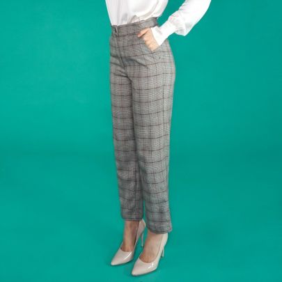 Pantalone in tessuto scozzese