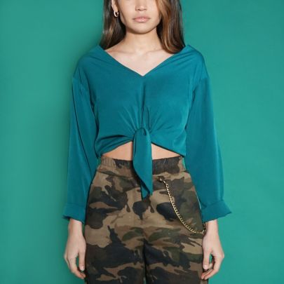 Camicia in crepe di seta