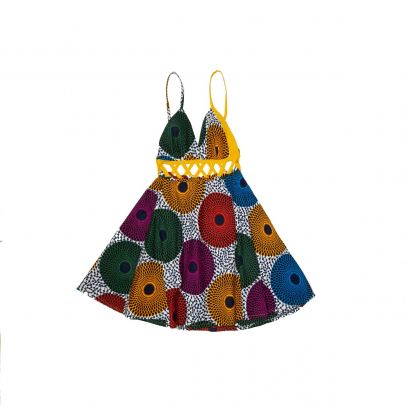 Vestito a bretelle in cotone