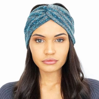 Fascia azzurra per capelli 