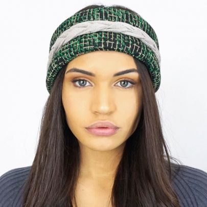 Fascia verde per capelli 