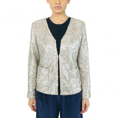 Giacchino argentato con paillettes