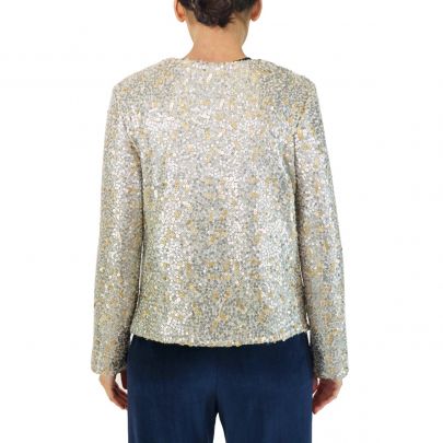 Giacchino argentato con paillettes